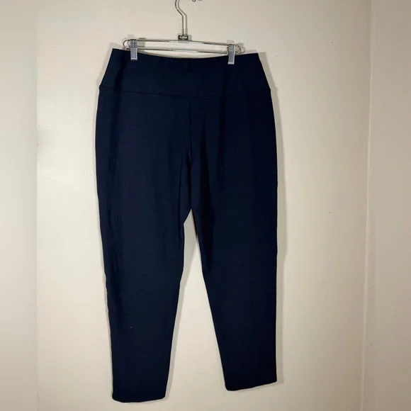 WNT/ j.Jill Navy Smooth-Fit Slim Leg Pants - Picture 3 of 9